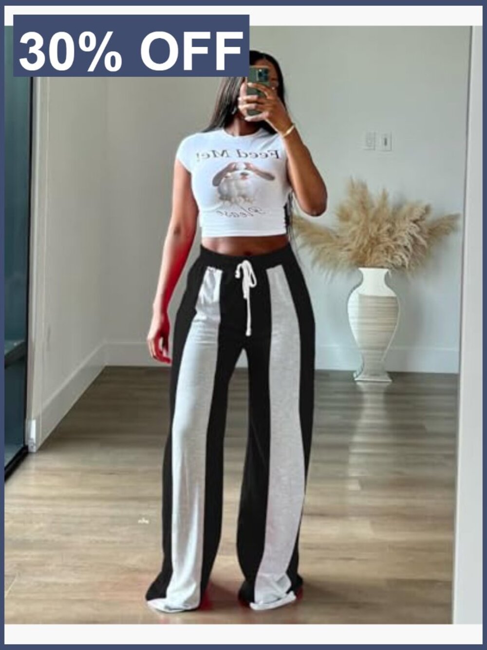 Wide Leg Sweatpants High Waisted Baggy Joggers Athletic Pants - Picture 3 of 7